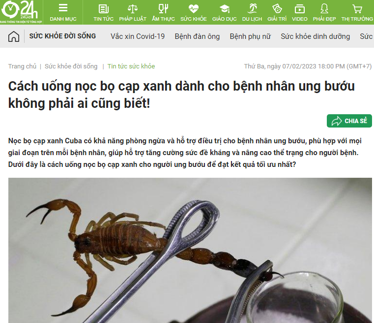 Cách Uống Nọc Bọ Cạp: Hướng Dẫn Chi Tiết và Lợi Ích Sức Khỏe